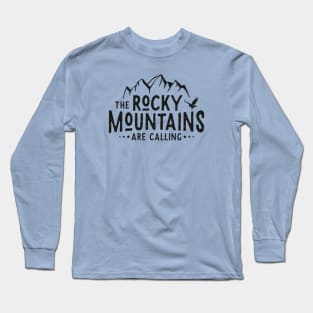 Rocky Mountains calling (black) Long Sleeve T-Shirt